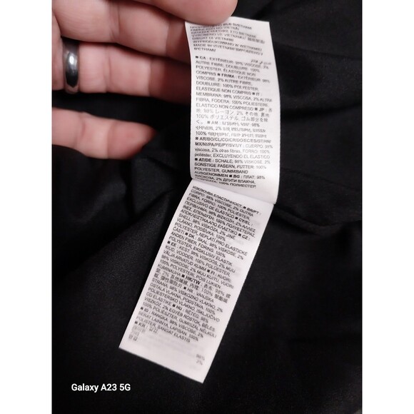 Gap Women’s Size Small Black & Silver Smocked Flutter Sleeve Midi Dress - Picture 9 of 9